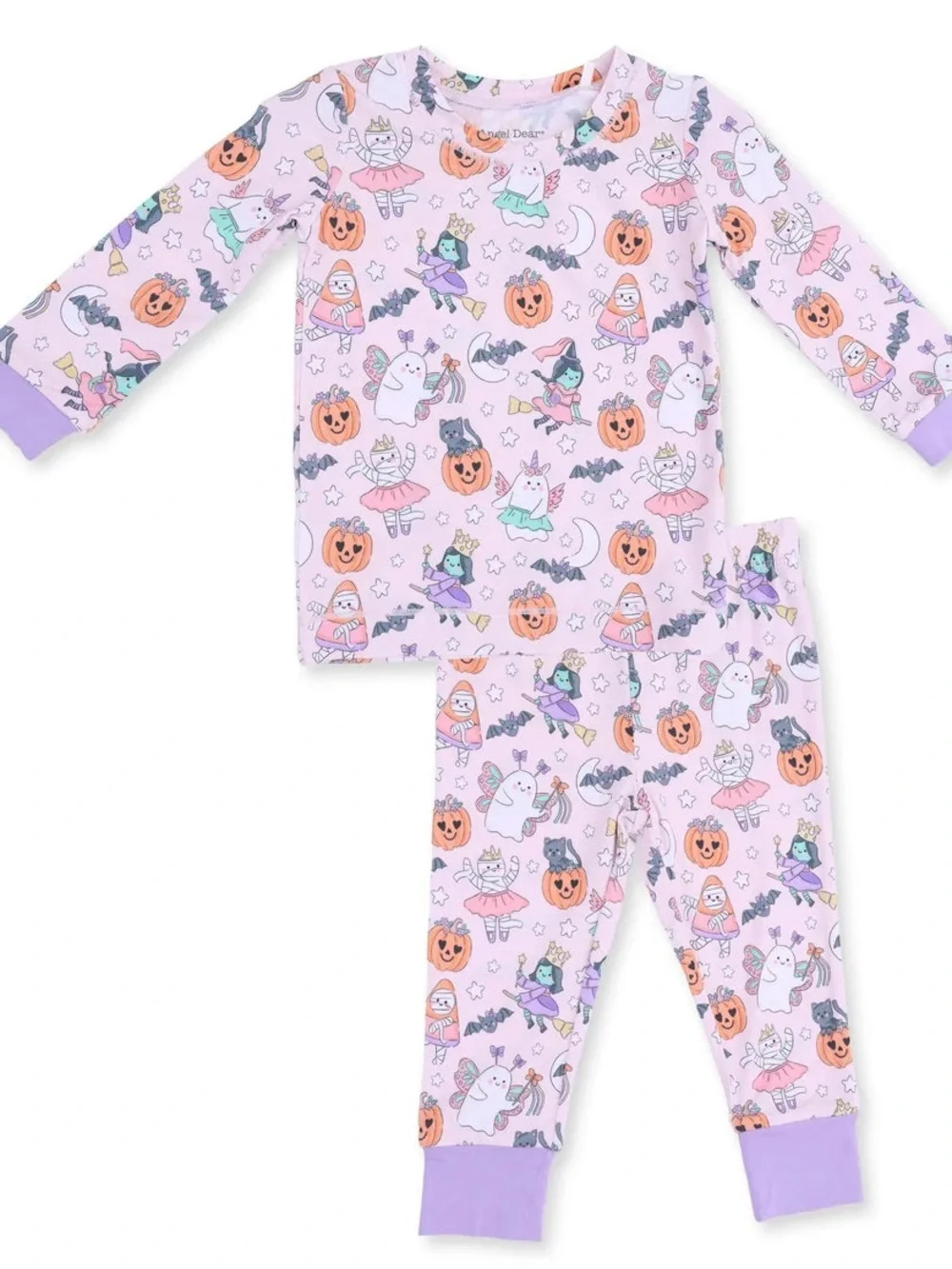 Angel Dear Pink Pumpkin Ghost Halloween Long Sleeve Pajama Set 2T 3-4 5-6 7-8